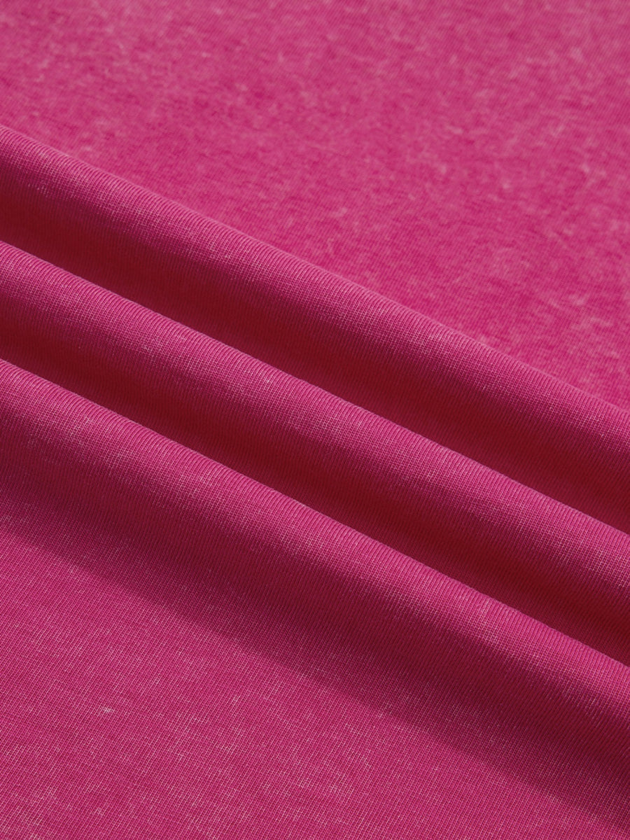 Pink cotton t-shirt fabric with a subtle heathered texture.