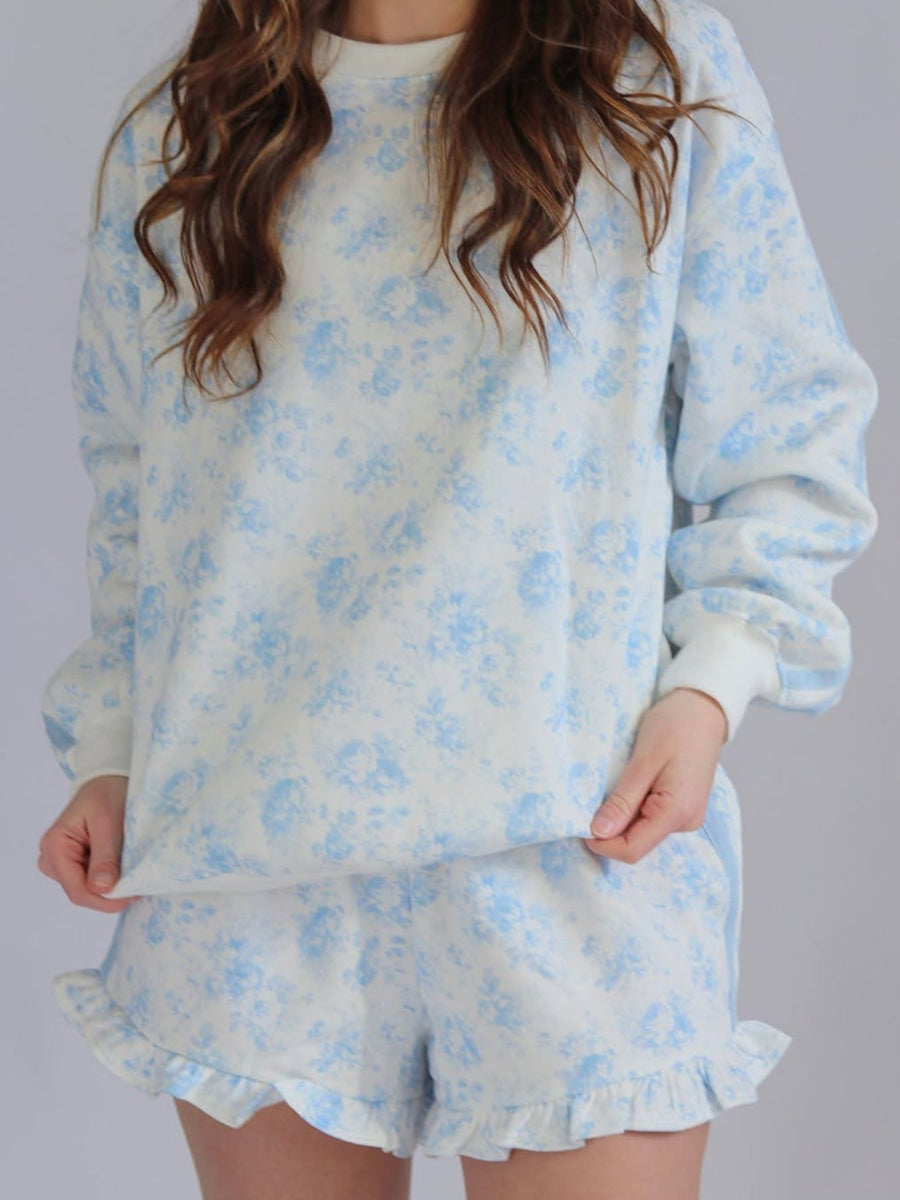 Light Blue lounge set with hip-length and pullover
