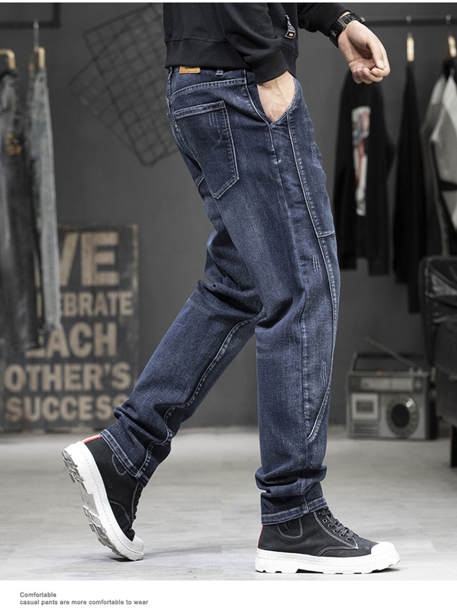 100% cotton Care instructions: Machine wash cold jeans in dark wash denim with tapered silhouette