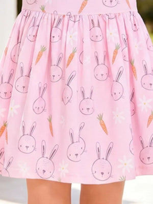 Blush Pink A-line dress with knee-length and pullover