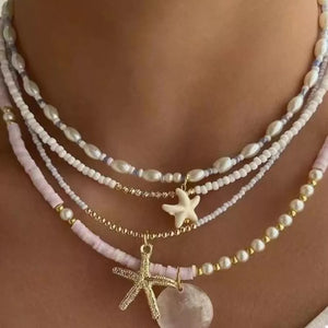 necklace in ivory featuring 4-piece set and straight fit