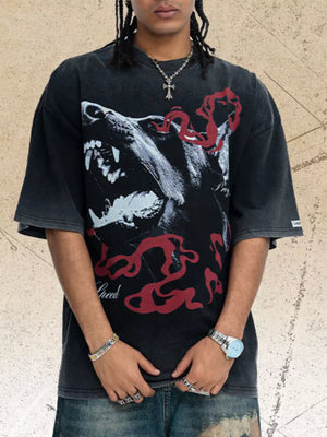 Black Men's Vintage Wash Graphic T-shirt