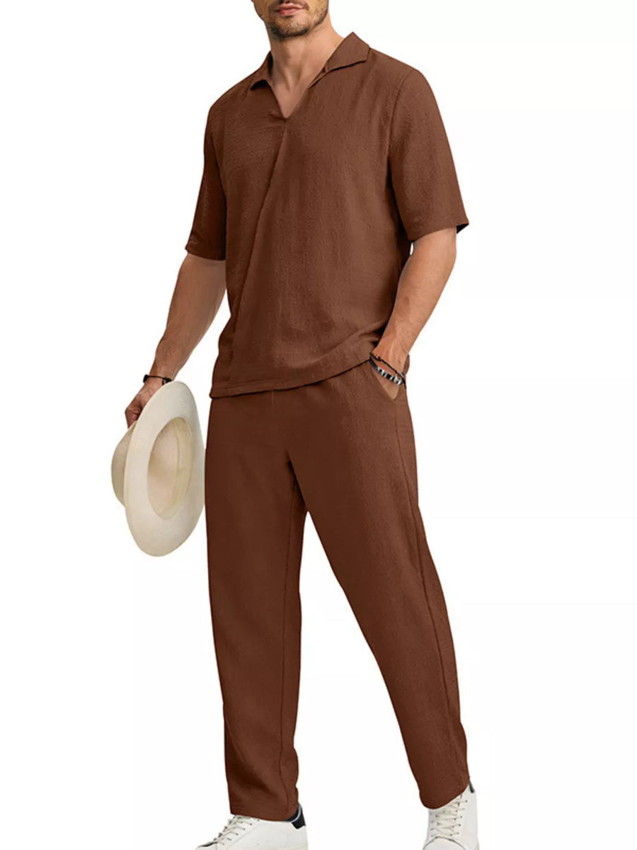 lounge set in Beige with pocketed and hip-length