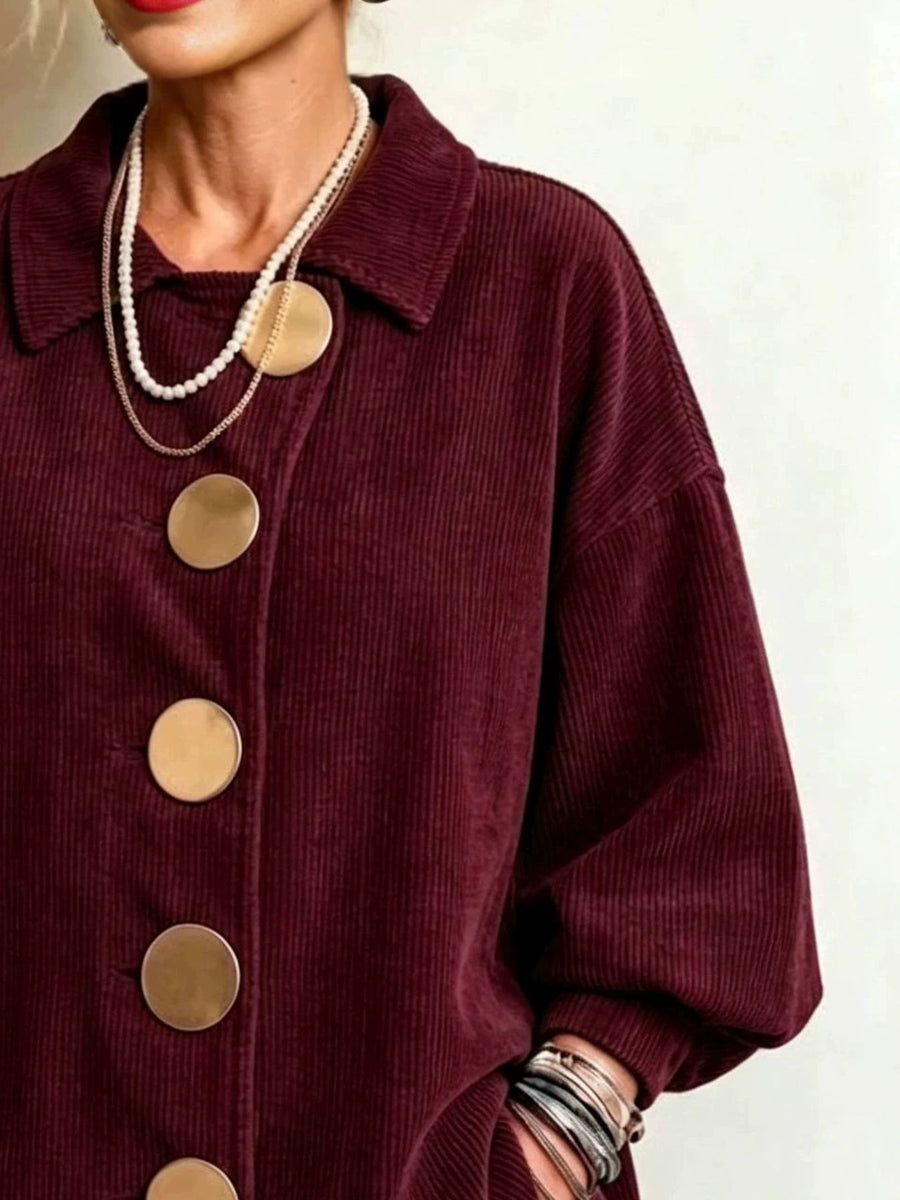 olive green oversized jacket with collared