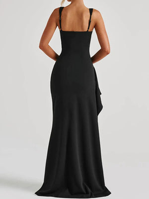Wine Red maxi dress with maxi and pullover