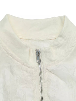modern bomber jacket in Apricot with collared
