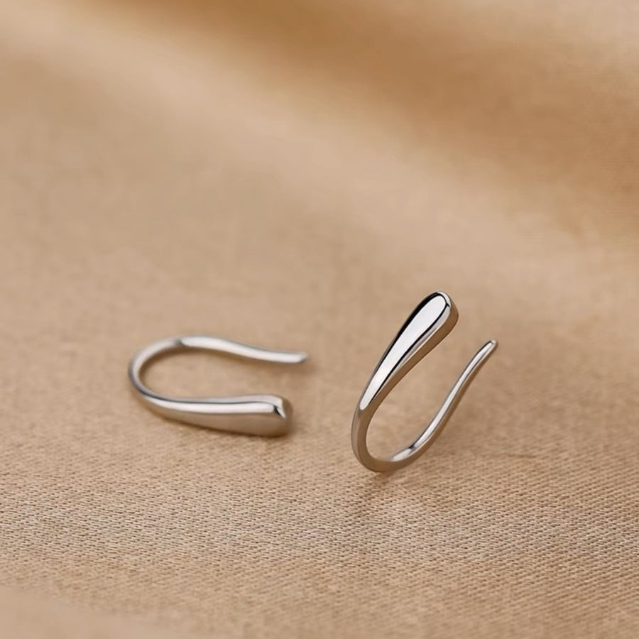 925 sterling silver Care instructions: Avoid wearing during exercise, as sweat w earrings in Silver with U-shaped silhouette