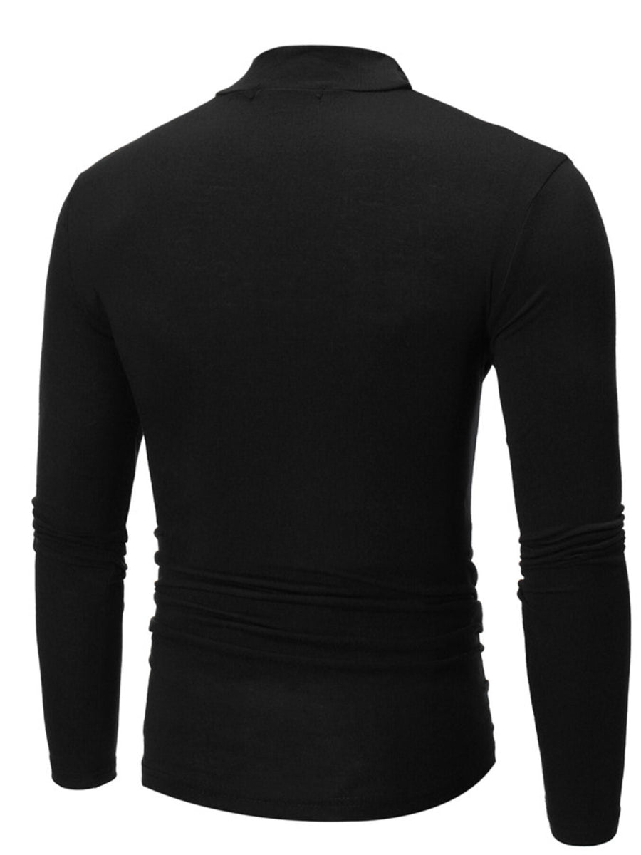minimalist t-shirt in White with mock neck