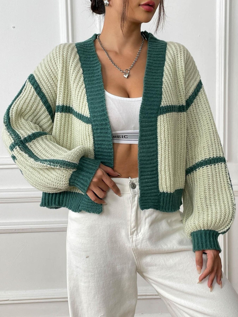 light pink cardigan with stretch and long sleeve