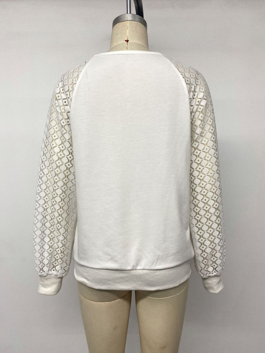 white sweatshirt