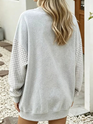 sweatshirt in Red with stretch and tunic-length
