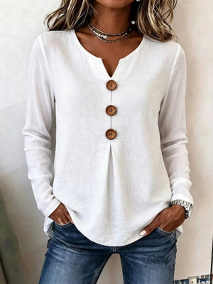 100% polyester Care instructions: Machine wash cold blouse in Light Blue with relaxed silhouette