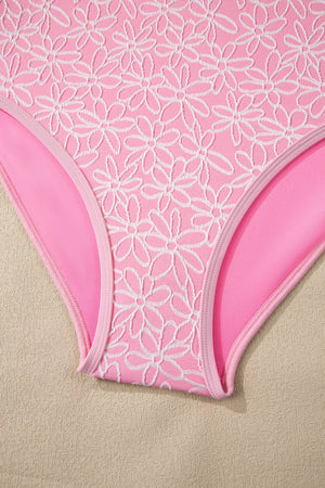 92% polyester, 8% elastane Care instructions: Machine wash cold one-piece swimsuit in white with fitted silhouette
