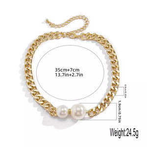necklace in Gold with gold-plated and choker