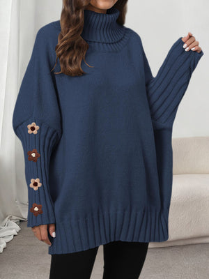 turtleneck sweater in Wine Red