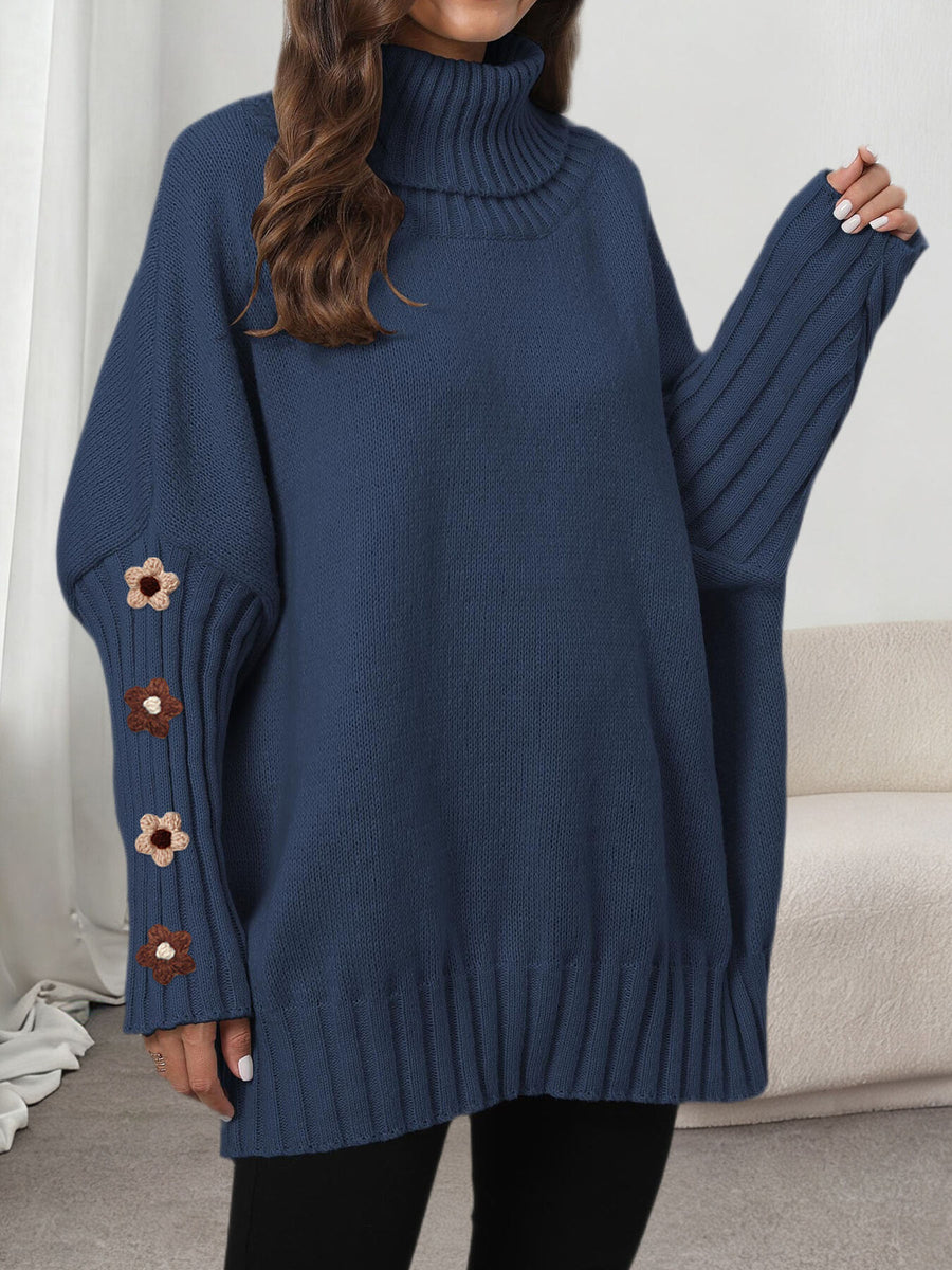 turtleneck sweater in Wine Red