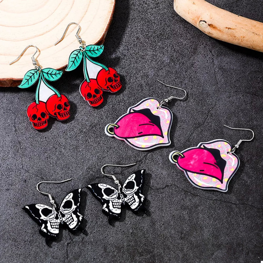 Alloy, Acrylic Care instructions: 1 ACCESSORIES in pink with dangle silhouette