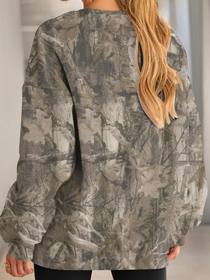 sage green oversized sweatshirt with crew neck
