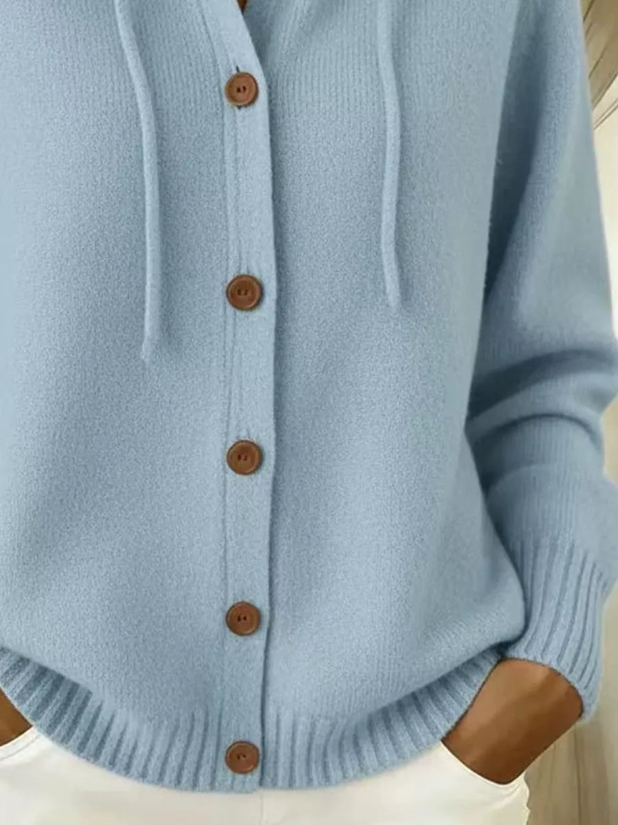100% polyester Care instructions: Machine wash cold cardigan in Light Blue with relaxed silhouette
