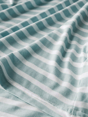 Gray Striped Built-In Bra Tee