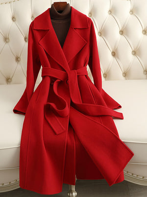 Wool 100% Care instructions: Dry clean only wool coat in Off White with A-line silhouette