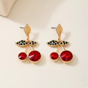 18K Gold-Plated, Alloy, Resin Care instructions: Avoid wearing during exercise, earrings in red with straight silhouette