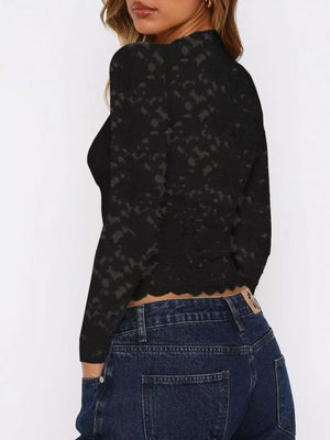 Brown crop top with cropped and pullover