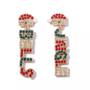18K Gold-Plated, Zinc alloy, Rhinestone, Millet Pearl Care instructions: Avoid w earrings in white with drop silhouette