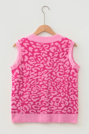 light pink sweater vest with pocketed and sleeveless