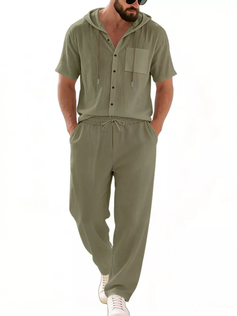 95%polyester, 5%spandex Care instructions: Machine wash cold lounge set in Navy with relaxed silhouette