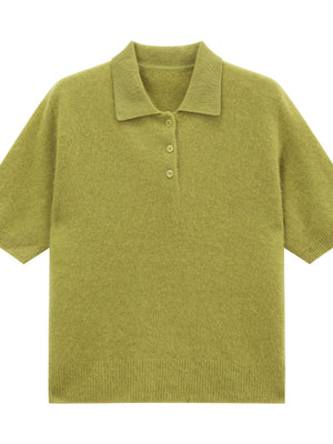 Black polo shirt with hip-length and half-button