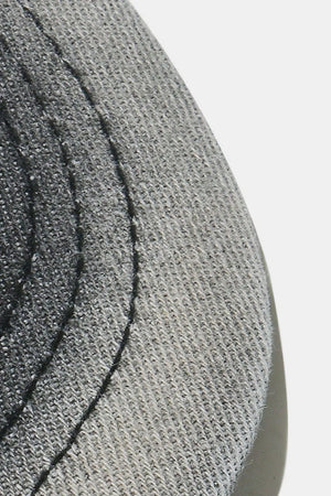 Bleached Heart Baseball Cap in grey textured fabric with visible stitching detail.