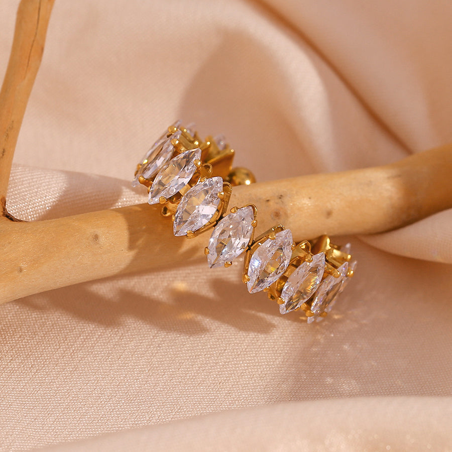 gold with jewelry set with zircon embellishment