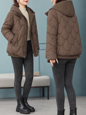quilted jacket in Khaki with quilted and thermal