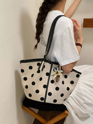 White Polka Dot Shoulder Bag