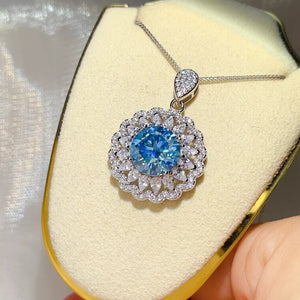 5 Carat 925 Sterling Silver Moissanite Pendant Necklace option 3