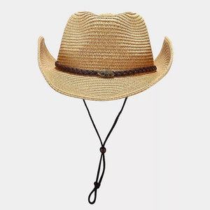 Khaki hat with N/A and drawstring