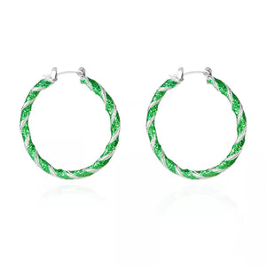 Red earrings with mini and hinged clasp