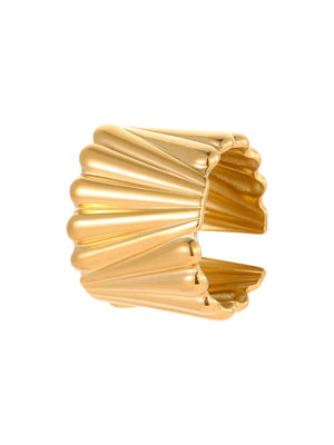 ring featuring geometric in gold with 18K Gold-Plated, Stainless Steel Care instructions: Avoid wearing during exercis