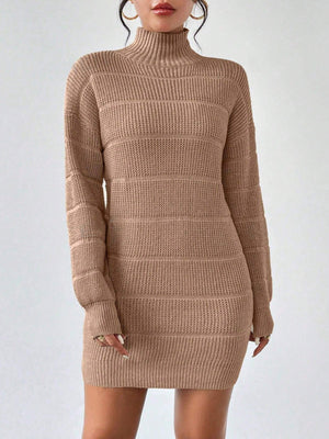 Dark Gray sweater dress with mini and pullover