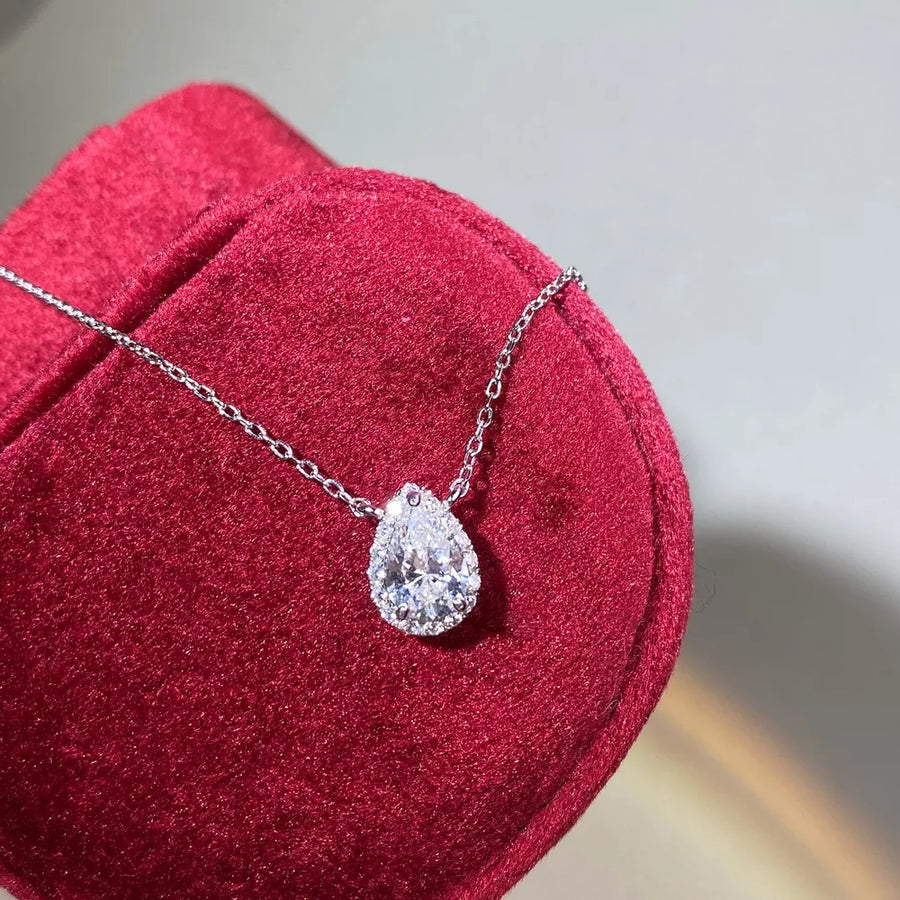 925 sterling silver,Moissanite Care instructions: Avoid wearing during exercise, necklace in Silver with slim silhouette