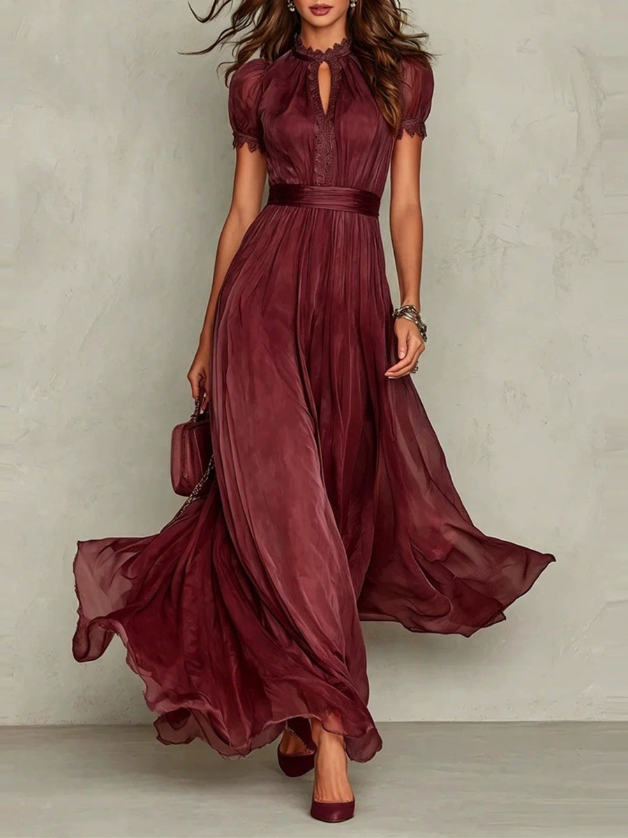 Burgundy maxi dress