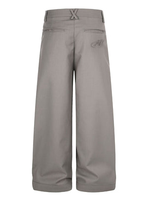 95%polyester,5%spandex Care instructions: Machine wash cold wide-leg pants in Khaki with flared silhouette
