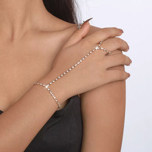 18K Gold-Plated,Alloy,Rhinestone,Silver-plated Care instructions: Avoid wearing bracelet in Silver with delicate chain