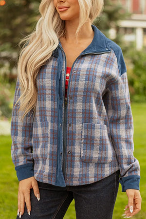 western jacket in brown with collared