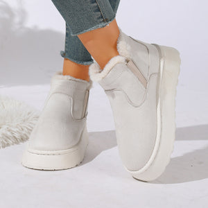Polyester,Rubber Imported Size & boots in ivory with platform silhouette