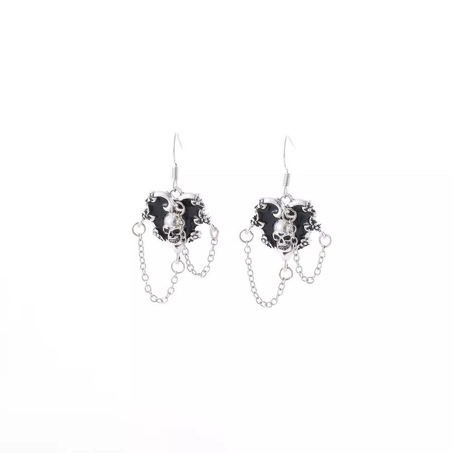 earrings in Silver with skull motif and skull motif