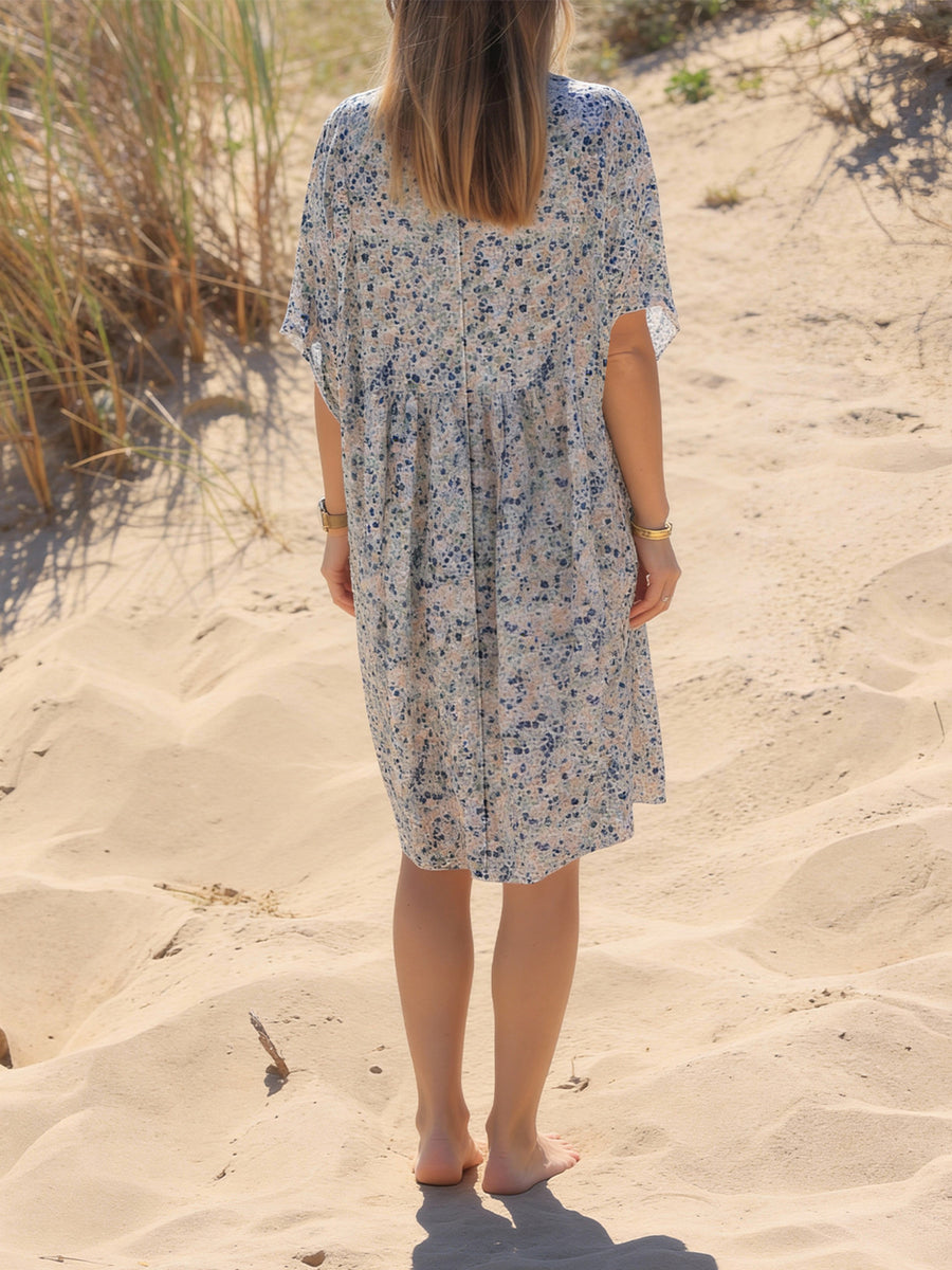 Gray mini dress with mini and pullover