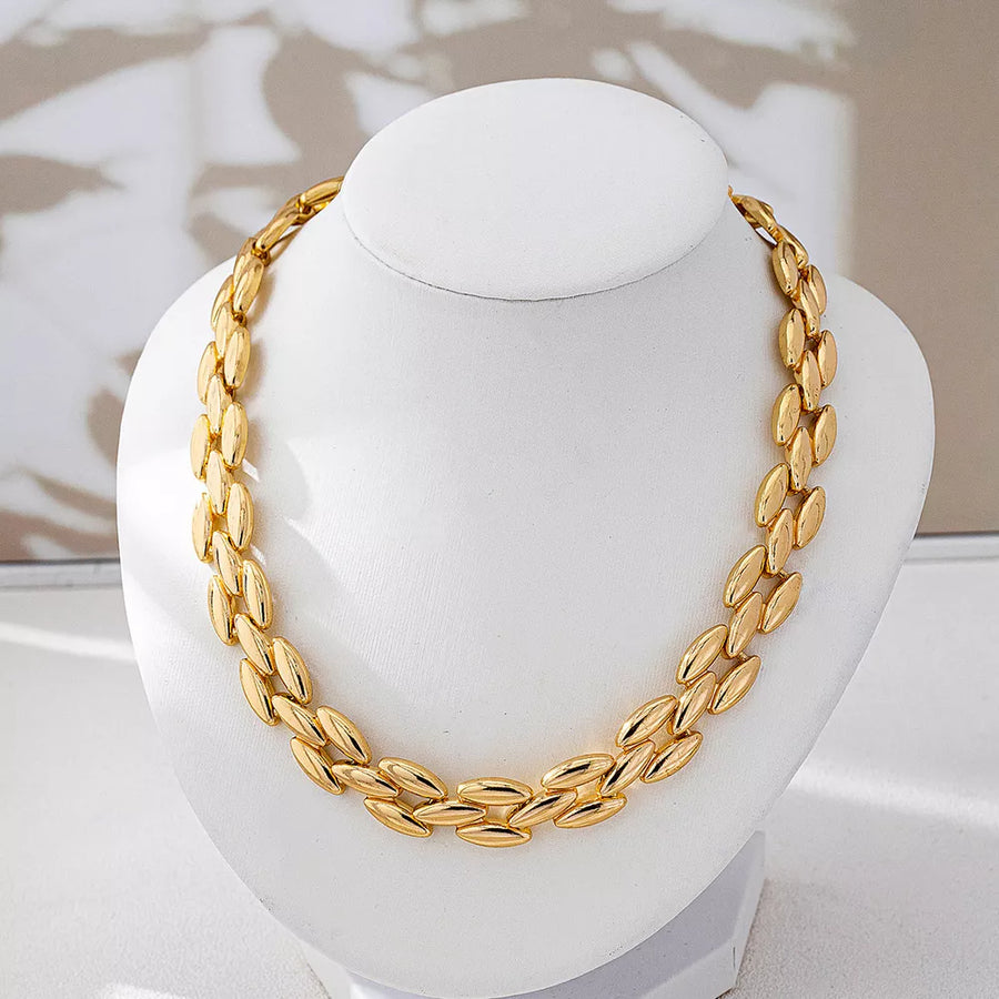 necklace in Gold with 18K gold-plated and choker
