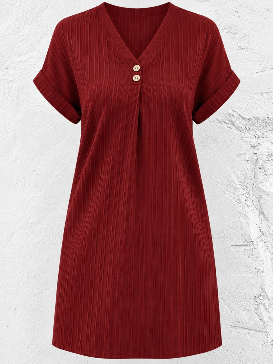 Dark Red midi dress with midi and pullover